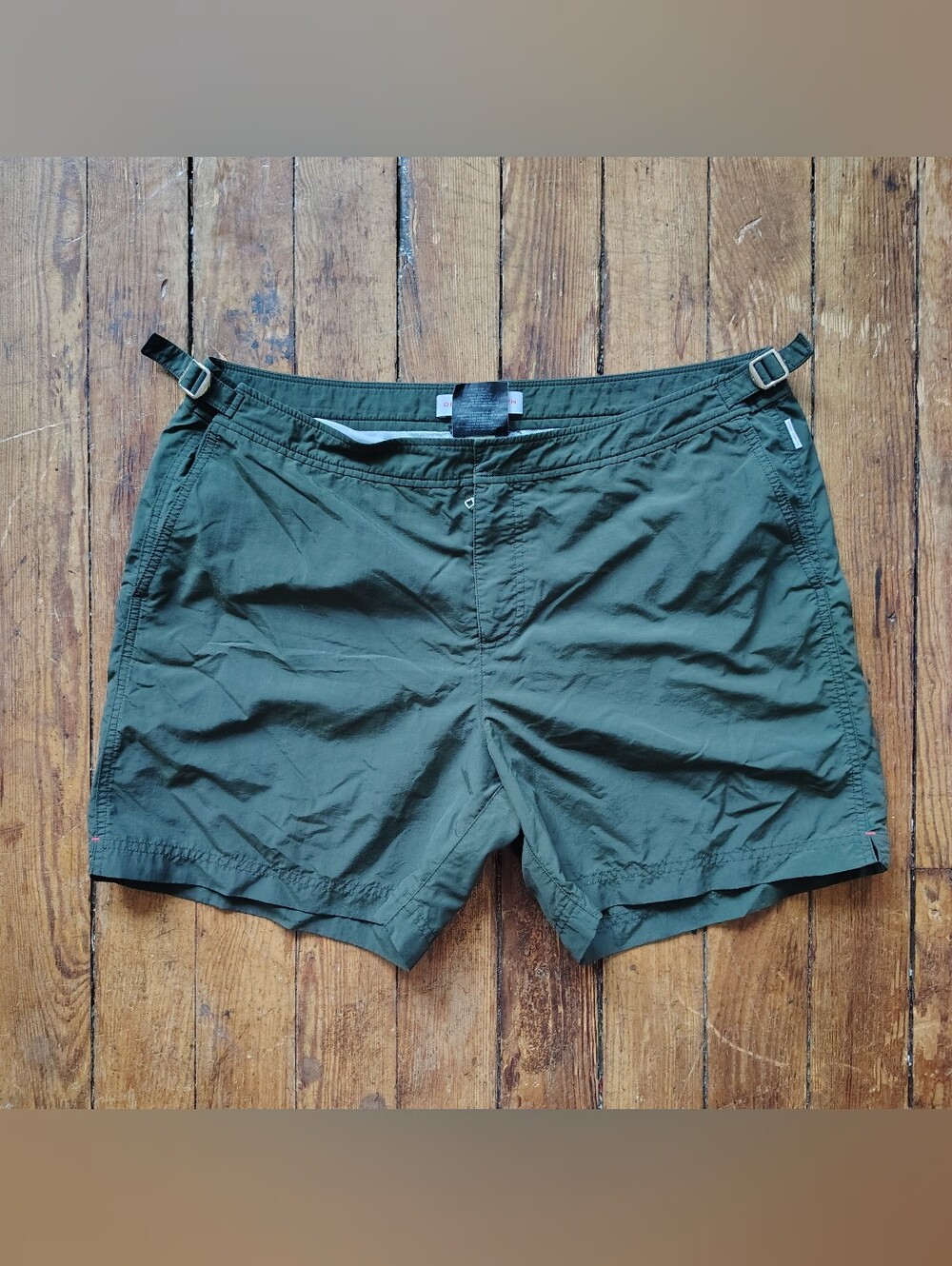 Orlebar Brown Bulldog Swim Shorts Size 38 Luxury Tailored Trunks Forest Green